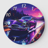 Schnelle Kreuzfahrt unter einem lebendigen Sonnenu Große Wanduhr (Vorderseite)