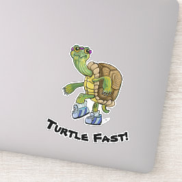 Schnelle Laufschildkröte Aufkleber