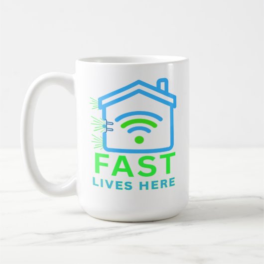Schnelle Leben Hier Kaffeetasse (Links)