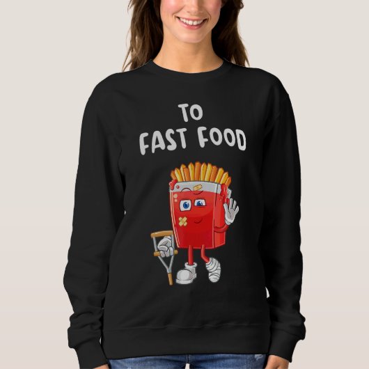 Schnelle Lebensmittel Schnelle Fries Sweatshirt (Vorderseite)