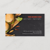 Schnelle Lebensmittel und Platz am Boden Visitenkarte (Rückseite)