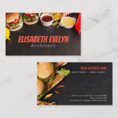 Schnelle Lebensmittel und Platz am Boden Visitenkarte (Vorne/Hinten)