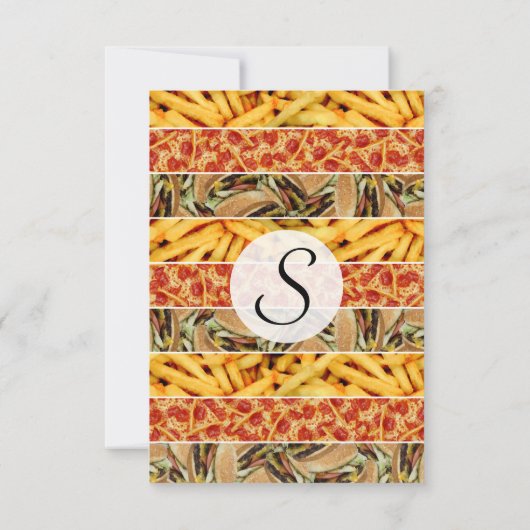 Schnelle Lebensmittelstreifen Einladung (Rückseite)