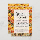 Schnelle Lebensmittelstreifen Einladung (Vorne/Hinten)