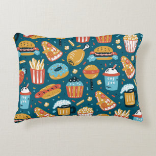 Schnelle Lebensmittelsymbole: Vintage Doodles Dekokissen