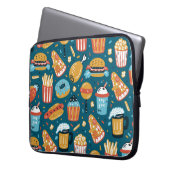 Schnelle Lebensmittelsymbole: Vintage Doodles Laptopschutzhülle (Vorderseite Links)