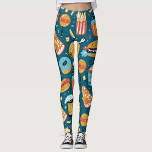 Schnelle Lebensmittelsymbole: Vintage Doodles Leggings