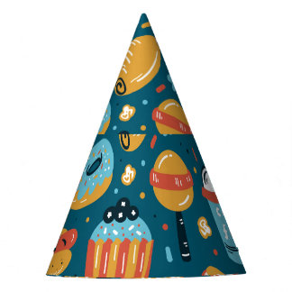 Schnelle Lebensmittelsymbole: Vintage Doodles Partyhütchen