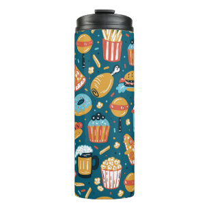 Schnelle Lebensmittelsymbole: Vintage Doodles Thermosbecher
