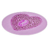 SCHNELLE LEBERHERZEN IN PINK BLUMENTER Valentinsta Schneidebrett (Ecke)