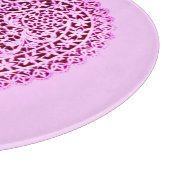 SCHNELLE LEBERHERZEN IN PINK BLUMENTER Valentinsta Schneidebrett (Ecke)