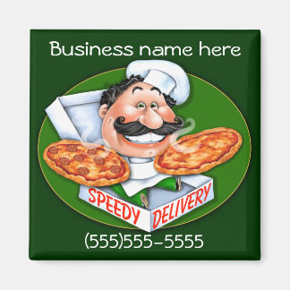 Schnelle Lieferung Pizza Koch Magnet