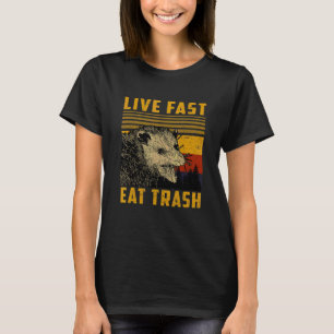 Schnelle Live-Mahlzeit Abfall Raccoon Camping oder T-Shirt
