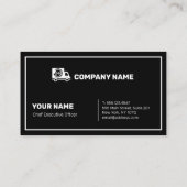 Schnelle, moderne Schwarz/Weiß-Beruflich Visitenkarte (Rückseite)