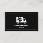 Schnelle, moderne Schwarz/Weiß-Beruflich Visitenkarte (Vorderseite)