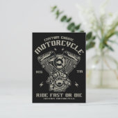 Schnelle oder Die Motorrad-Fahrt für kundenspezifi Postkarte (Stehend Vorderseite)