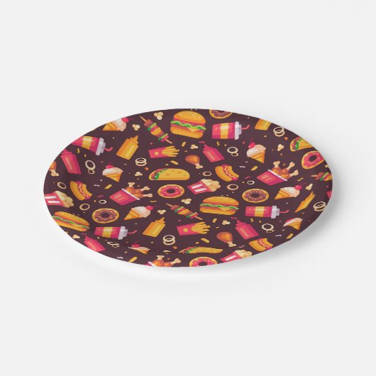 Schnelle Papierplatte Pappteller (Schrägansicht)