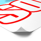 Schnelle Pitch Softball-Silhouette Poster (Ecke)