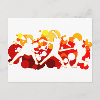 Schnelle Pitch-Softball-Spieler Postkarte