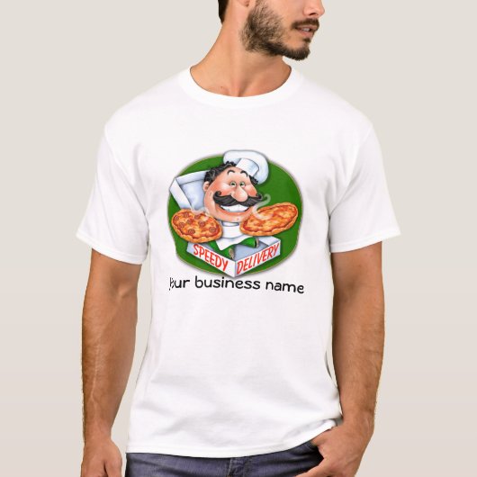 Schnelle Pizzalieferung des Zany italienischen T-Shirt (Vorderseite)