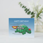 Schnelle Raketen-Schildkröte Postkarte (Stehend Vorderseite)