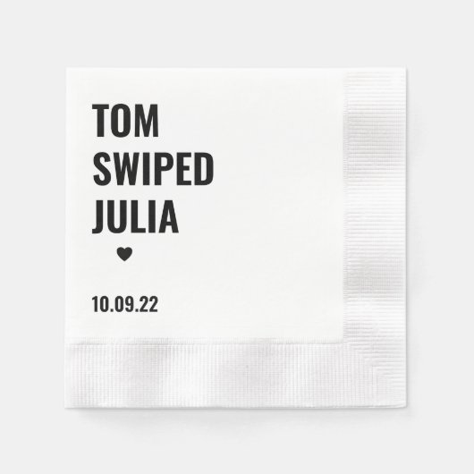 schnelle Rechte verabred App niedlich minimalistis Serviette (Vorderseite)