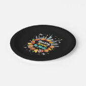 Schnelle Reise durch die Welt Pappteller (Schrägansicht)