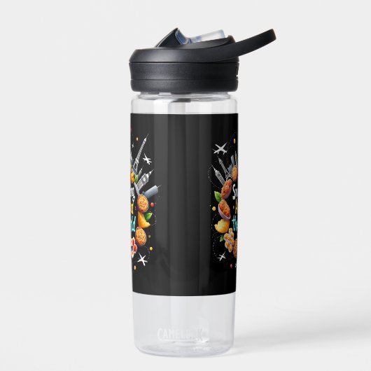 Schnelle Reise durch die Welt Trinkflasche (Links)
