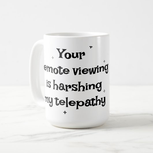Schnelle Remote Viewing Telepathy-Tasse Kaffeetasse (Vorderseite Links)