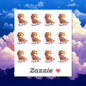 Schnelle Rocking Cheetah 12 Aufkleber Blatt