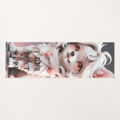 Schnelle, rosa und weiße Welpenkinder nach Maß Yogamatte (Vorderseite (Horizontal))