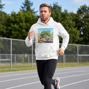Schnelle Schildkröte Sprinter Athletischer Läufer Hoodie