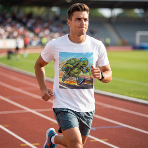 Schnelle Schildkröte Sprinter Athletischer Läufer T-Shirt