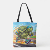 Schnelle Schildkröte Sprinter Athletischer Läufer Tasche (Rückseite)