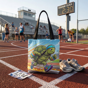 Schnelle Schildkröte Sprinter Athletischer Läufer Tasche