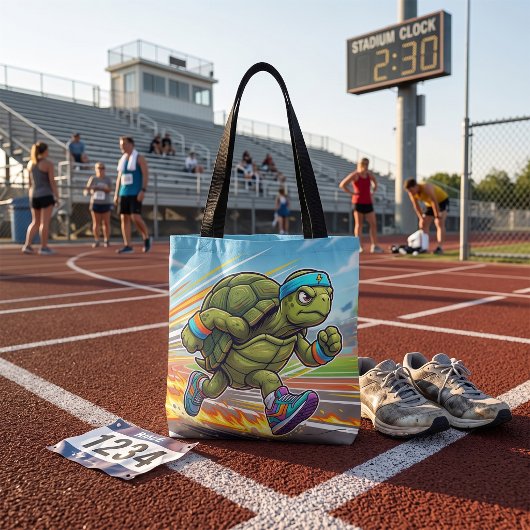 Schnelle Schildkröte Sprinter Athletischer Läufer Tasche