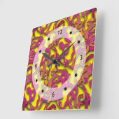 Schnelle Schleifen nahtlos Muster 14 + Ihr Backgr. Quadratische Wanduhr (Winkel)