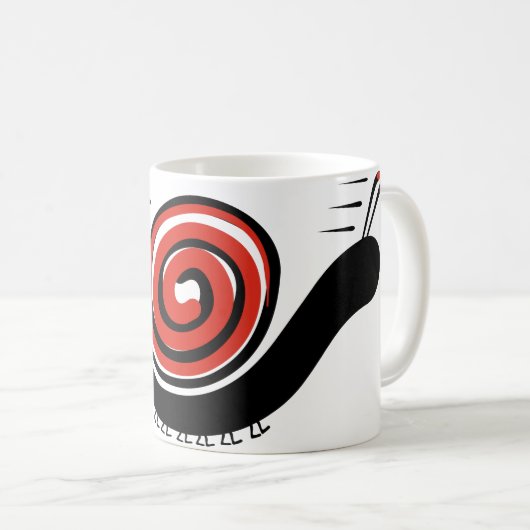 Schnelle Schnecke Kaffeetasse (VorderseiteRechts)