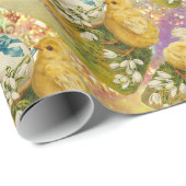 SCHNELLE, SCHNEE UND OSTERE EIER MIT BLAUEM BOW GESCHENKPAPIER (Rolleneckpunkt)