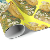 SCHNELLE, SCHNEE UND OSTERE EIER MIT BLAUEM BOW GESCHENKPAPIER (Rolleneckpunkt)