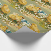 SCHNELLE, SCHNEE UND OSTERE EIER MIT BLAUEM BOW GESCHENKPAPIER (Ecke)