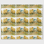 SCHNELLE, SCHNEE UND OSTERE EIER MIT BLAUEM BOW GESCHENKPAPIER (Flach)