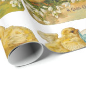 SCHNELLE, SCHNEE UND OSTERE EIER MIT BLAUEM BOW GESCHENKPAPIER (Rolleneckpunkt)