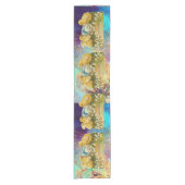 SCHNELLE, SCHNEE UND OSTERE EIER MIT BLAUEM BOW KURZER TISCHLÄUFER (Vorderseite)