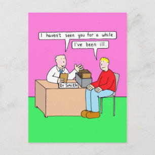 Schnelle Spaß im Ärztebüro Postkarte