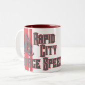 Schnelle Stadt-Vintage Geschwindigkeit - Zweifarbige Tasse (Vorderseite Links)