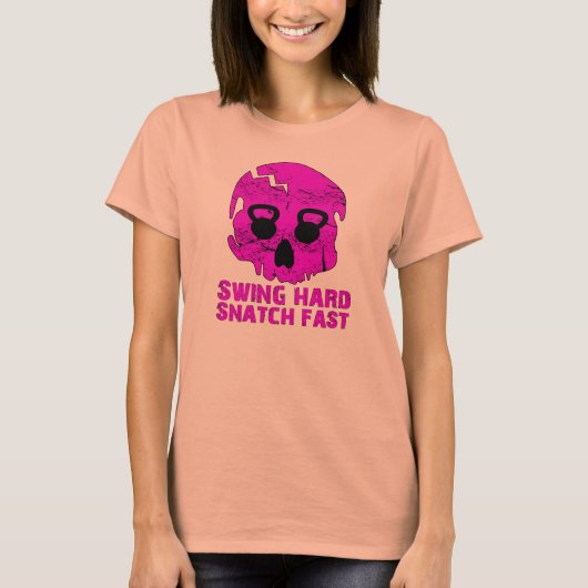 Schnelle Swing Hard Snatch - Ladys Kettlebell Burn T-Shirt (Vorderseite)