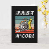 Schnelle und coole Turbo-Schnecke, schnell und coo Karte (Gelbe Blume)