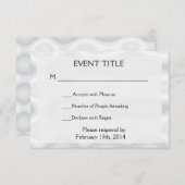 Schnelle und einfache Blindvorlage RSVP Karte (Vorne/Hinten)
