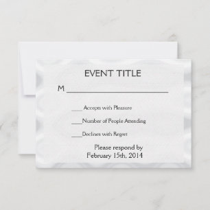 Schnelle und einfache Blindvorlage RSVP Karte